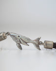 Whale Bracelet - Leather + Silver