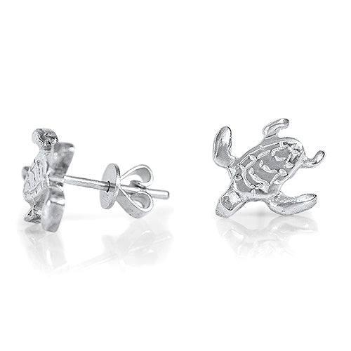 Turtle Earrings  - Sterling Silver