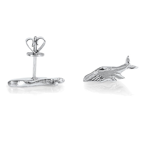 Whale Earrings  - Sterling Silver