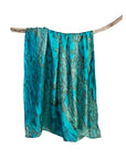 Silk Sarong Coral Veins Print of Coral reef veins spread across green, blue, aqua, turquise coloured water